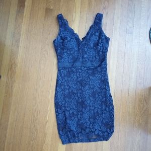 Blue lace dress